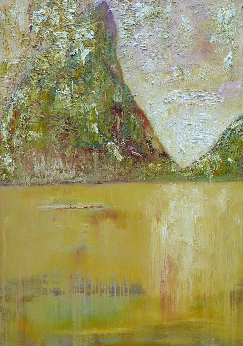 Lake Passage - Oil on Canvas 89cm x 65cm