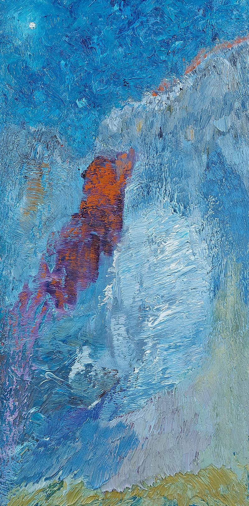 Cuthbert's Solitude - oil on panel - 64 x 34cm