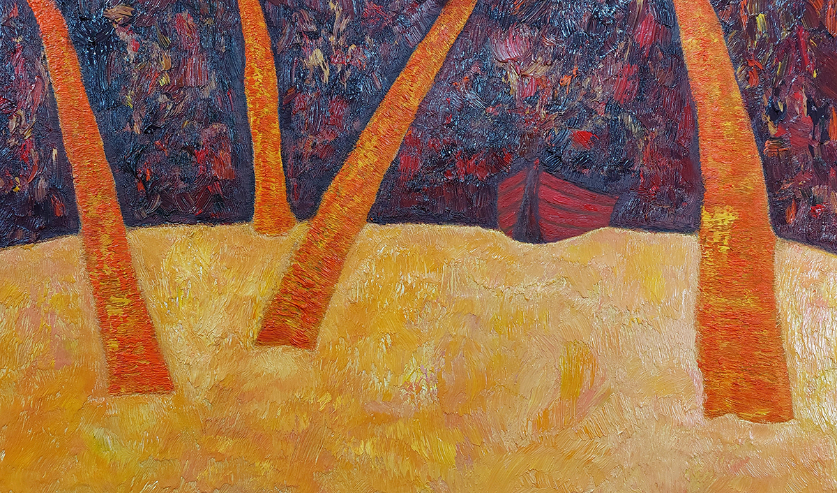 Night Passage - oil on panel - 37 x 66 cm