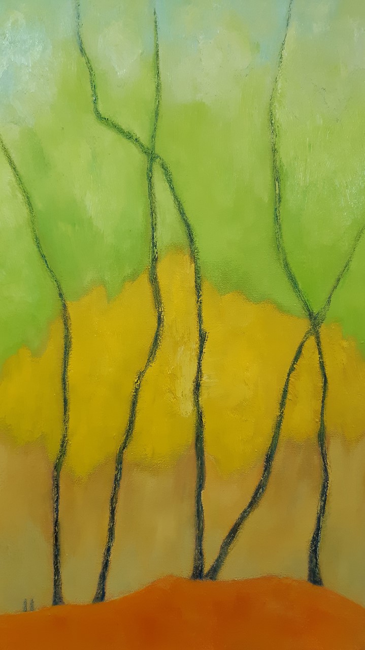 Beyond the Trees - Oil on canvas - 66 x 51 cm